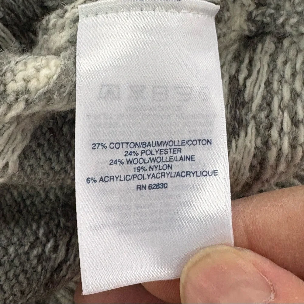 Lands’ End Men’s Size Large 42-44Crew Neck Sweater In Grays Winter Pattern